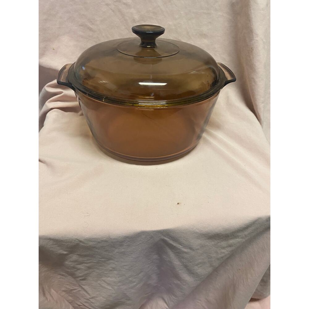 VTG Corning Ware Visions 5 Quart V-5-B Dutch Oven Roaster w/ Lid France Pyrex